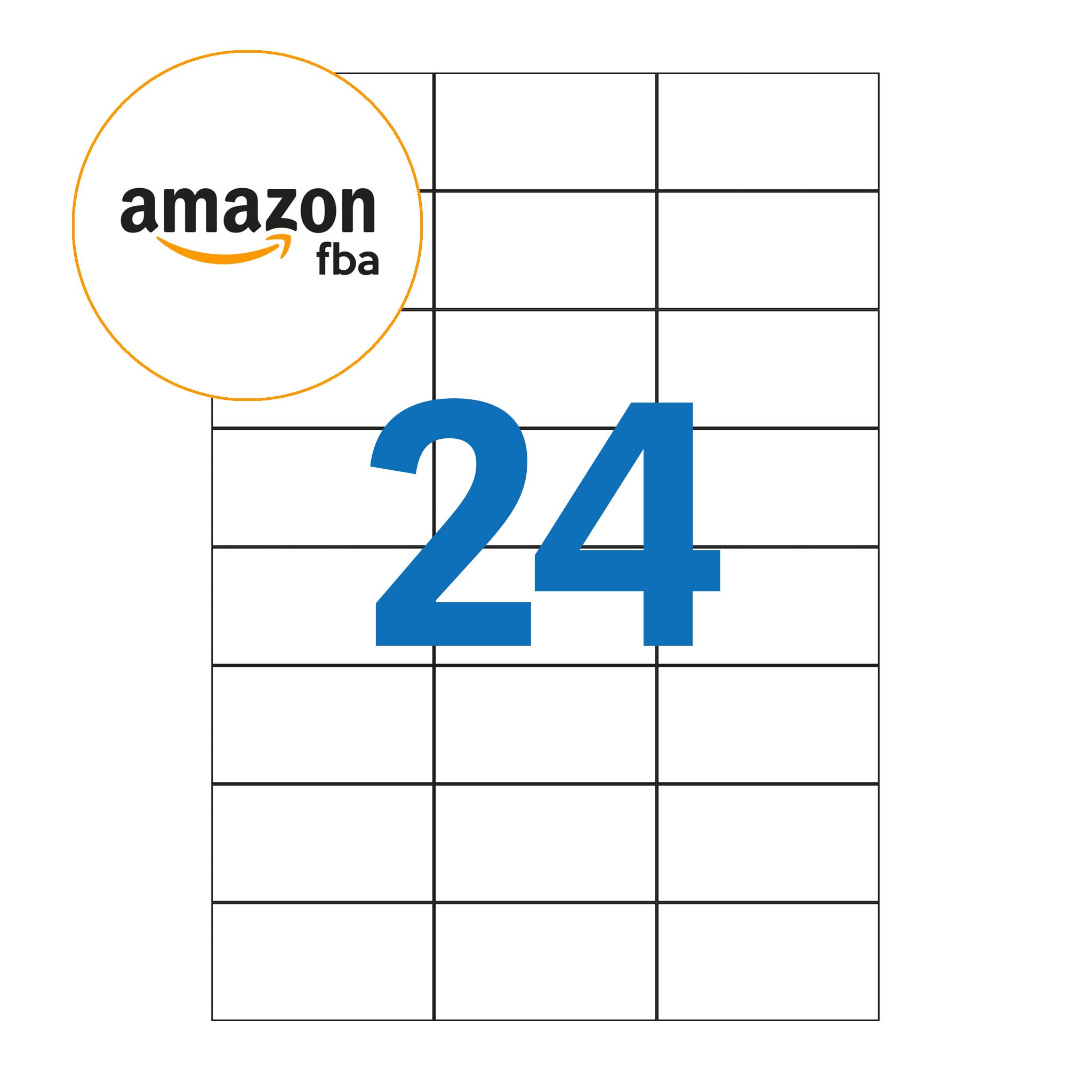 Amazon FBA 24 Up Labels - 70mm x 37mm