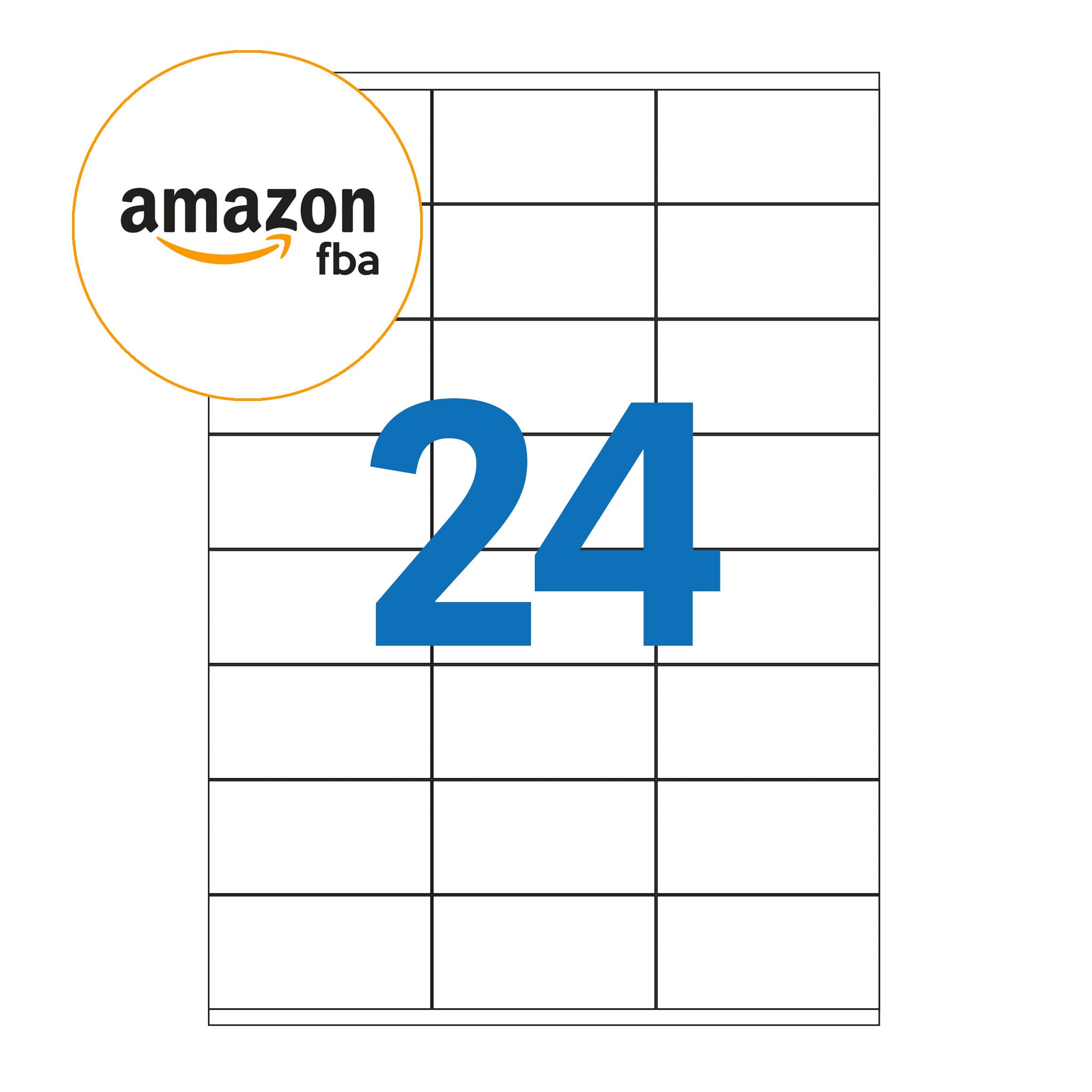 Amazon FBA 24 Up Labels - 70mm x 36mm