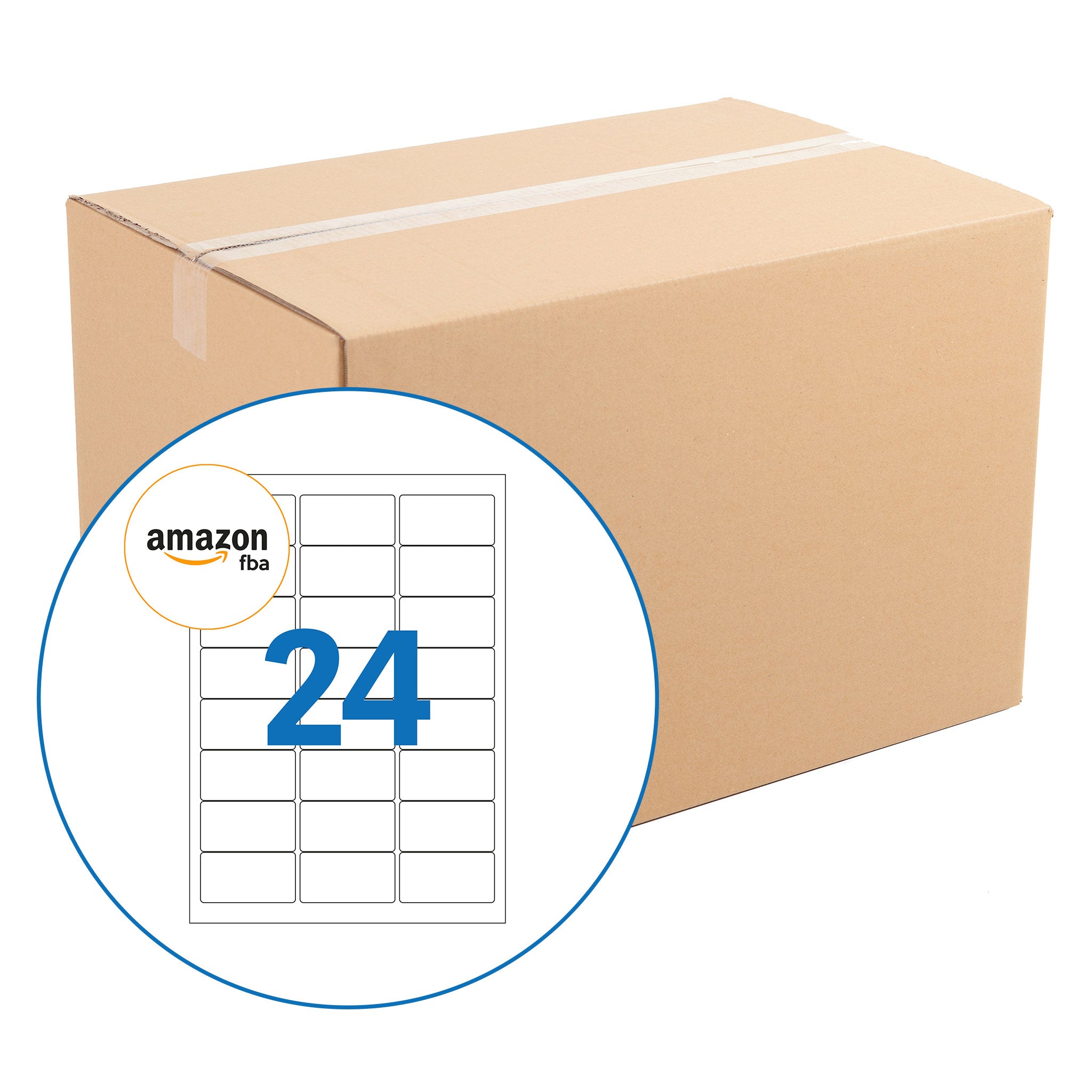 Amazon FBA 24 Up Labels - 63.5mm x 33.9mm