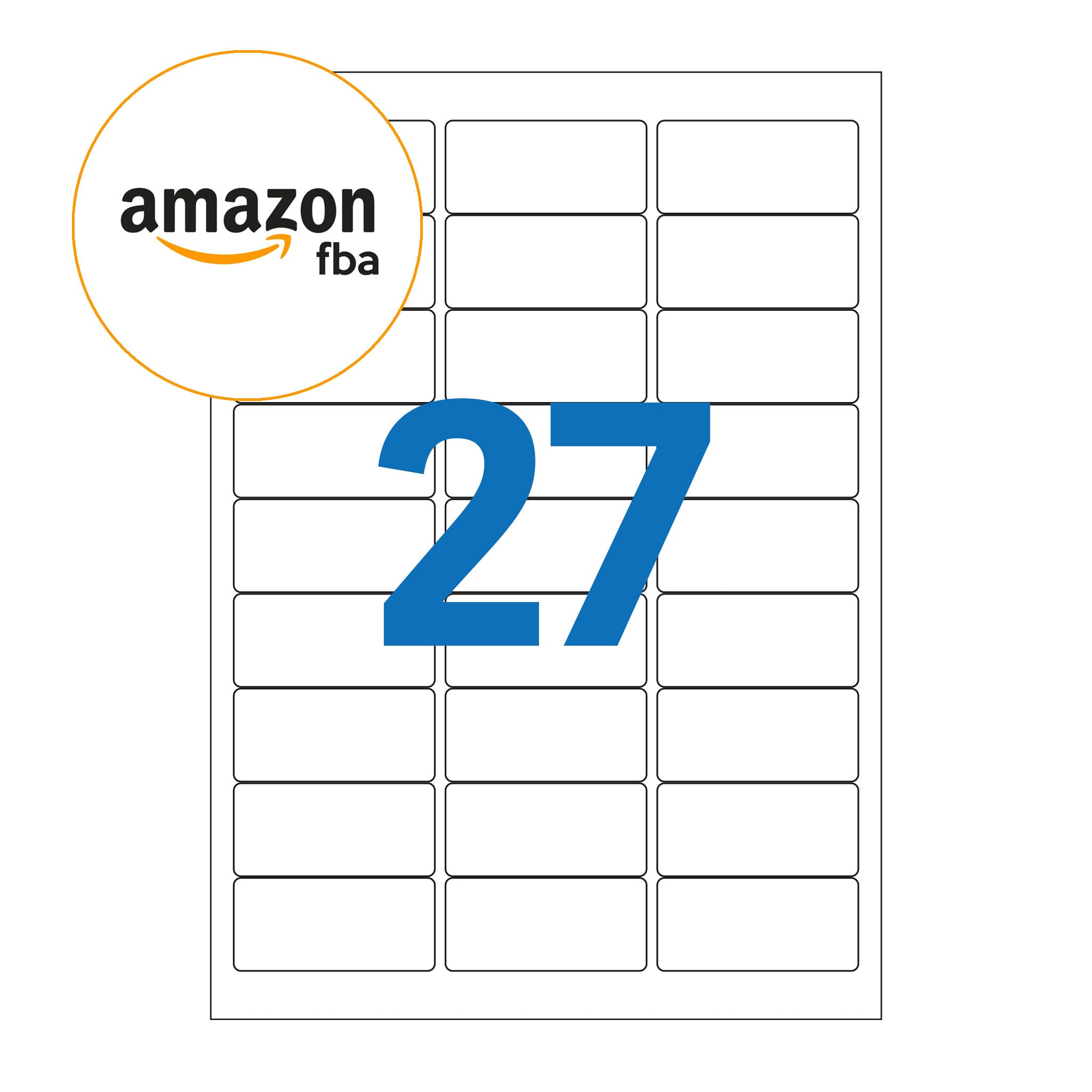 Amazon FBA 27 Up Labels - 63.5mm x 29.6mm