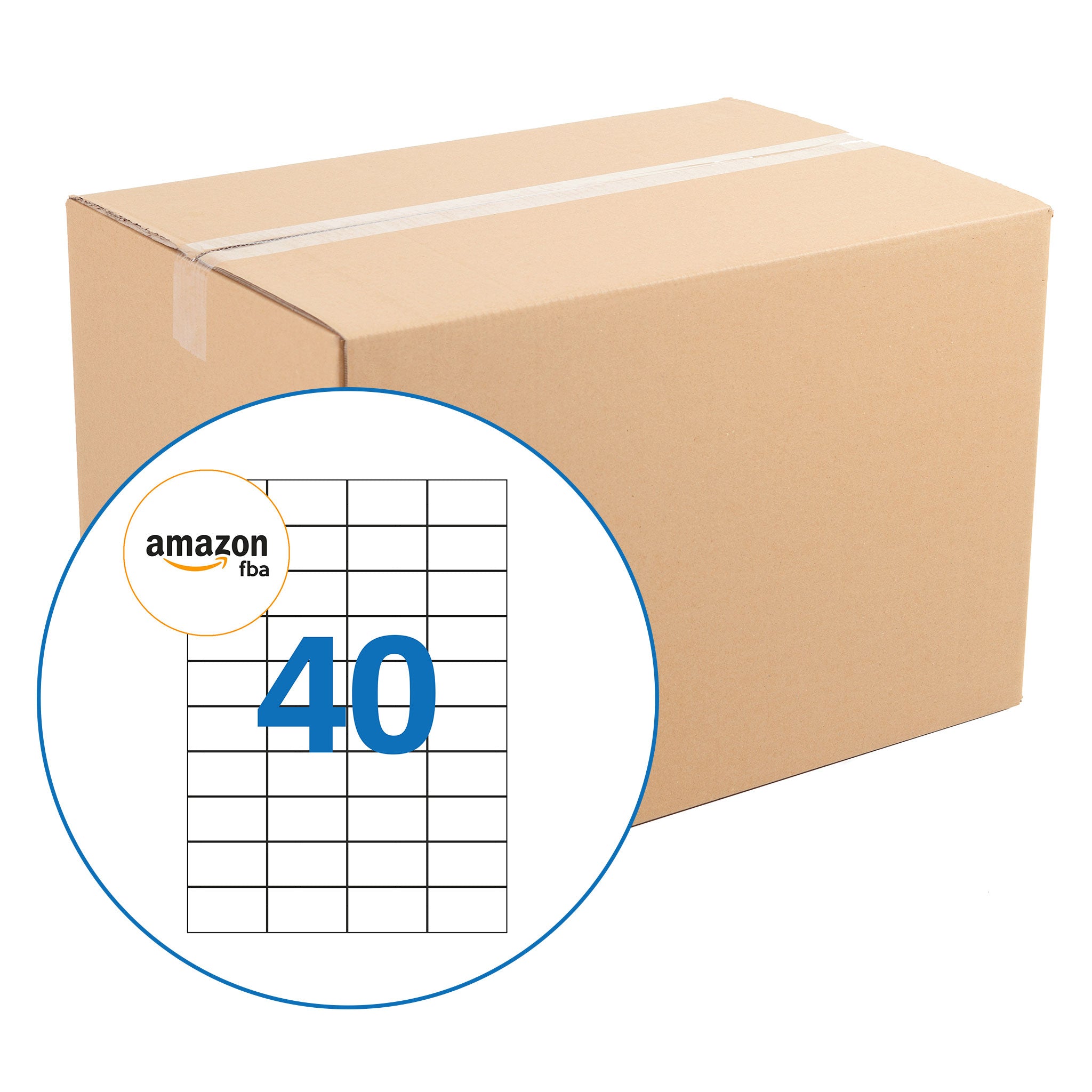 Amazon FBA 40 Up Labels - 52.5mm x 29.7mm