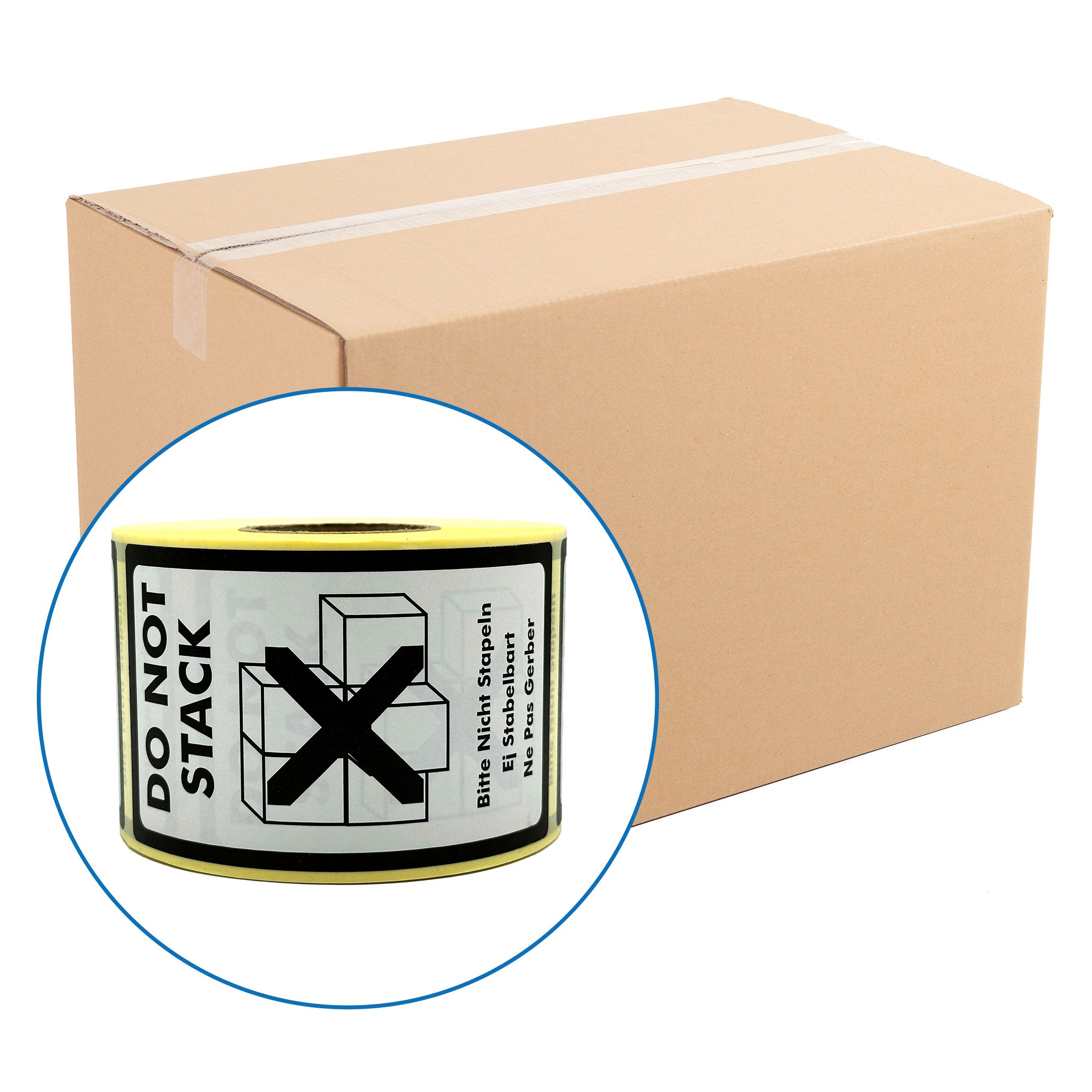 No Packaging Sticker PL03 - Do Not Stack Packaging Labels 120mm x 70mm – Label Hub