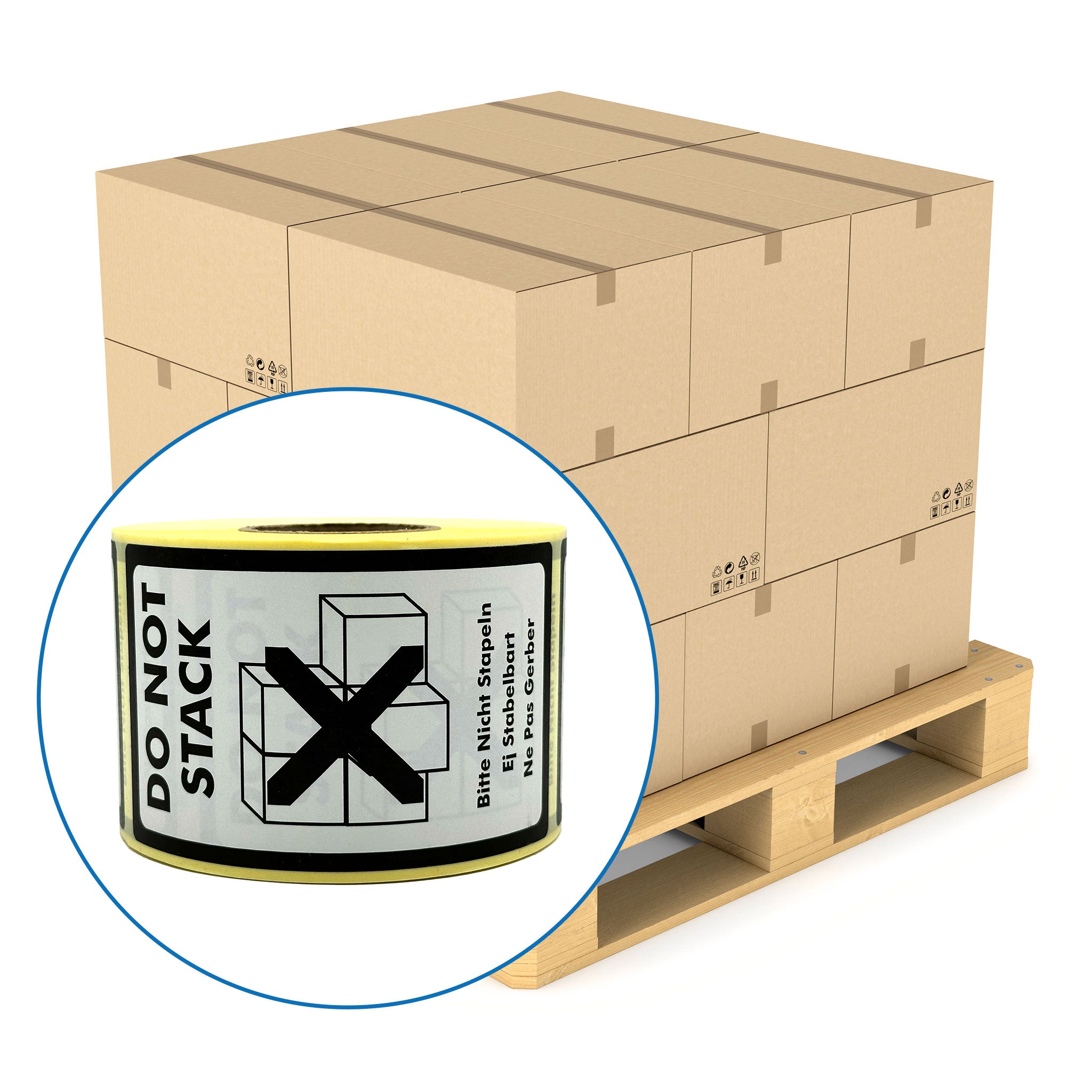 Non Stack Packaging PL03 - Do Not Stack Packaging Labels 120mm x 70mm – Label Hub