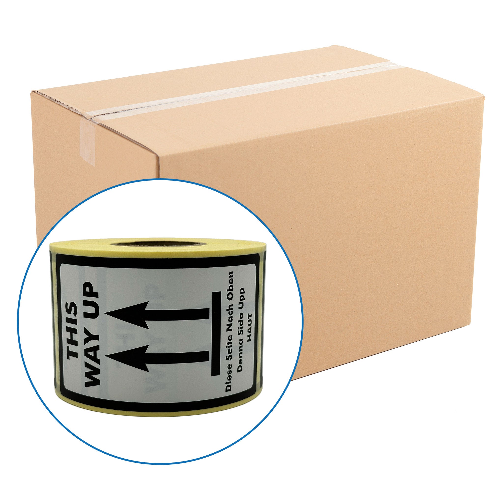 PL05 - This Way Up Packaging Labels 120mm x 70mm