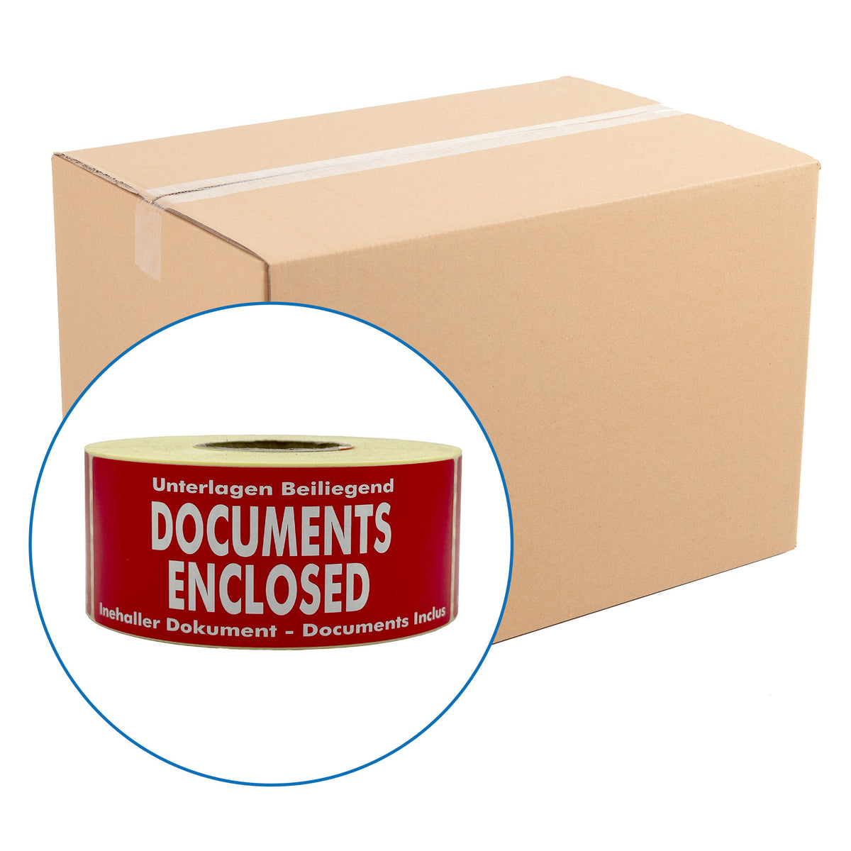 Label For Documents SPL02 - Documents Enclosed Packaging Labels 136mm x 50mm – Label Hub