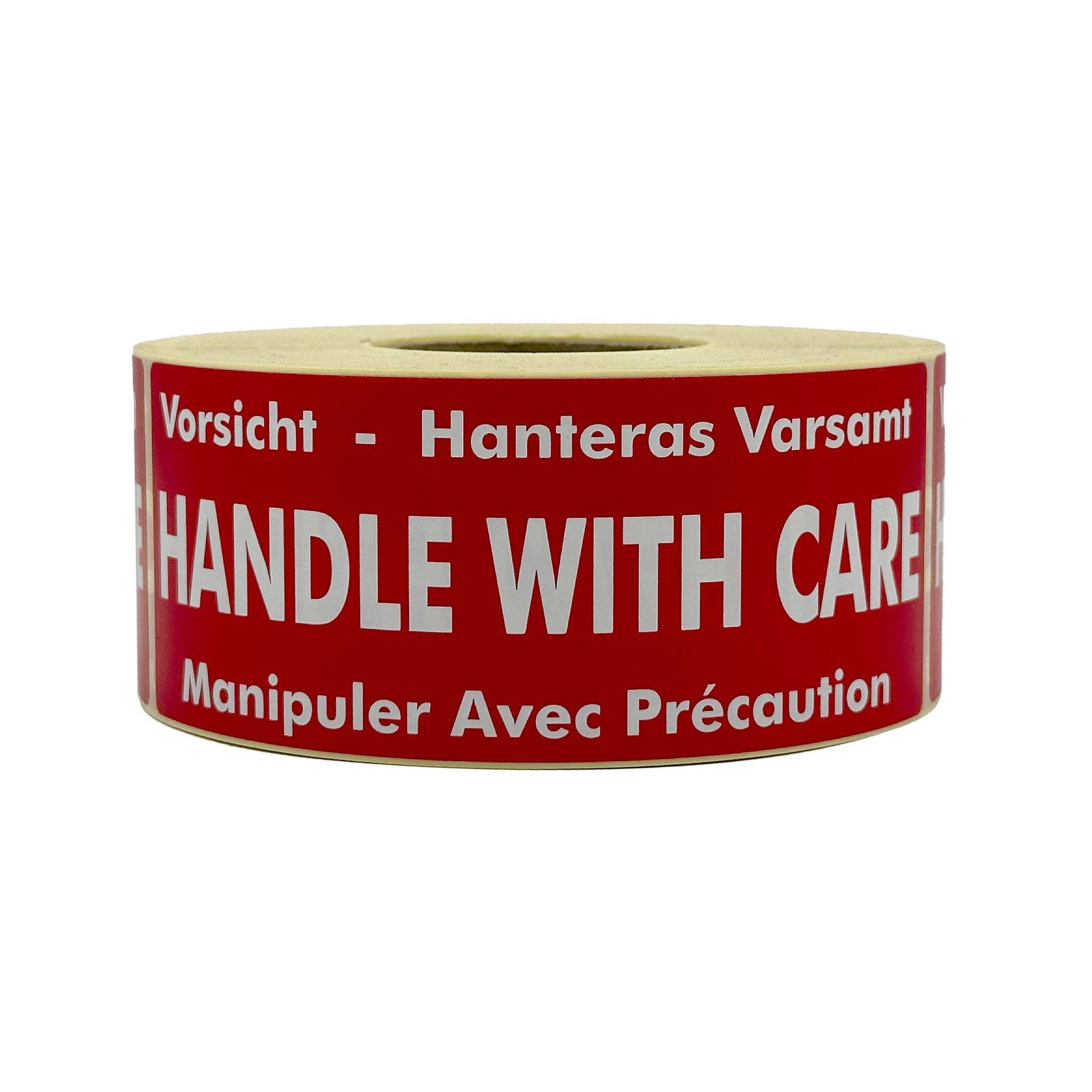 SPL05 - Handle With Care Packaging Labels 136mm x 50mm