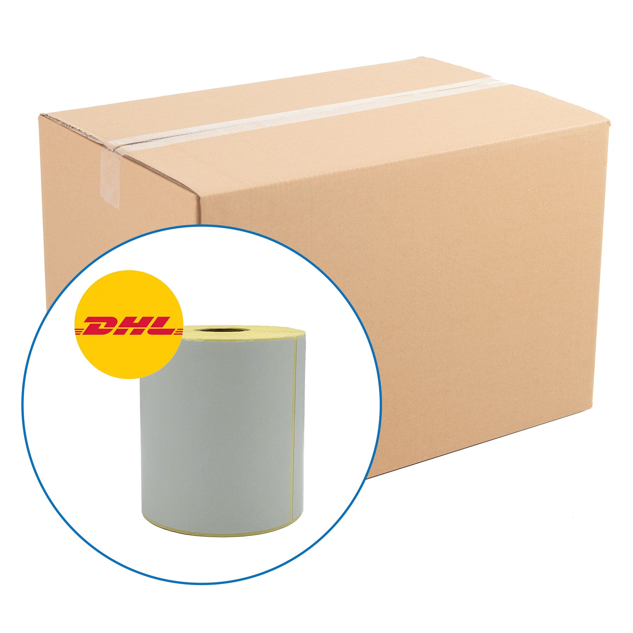 DHL 4" x 6" Zebra Compatible Shipping Labels. 102 x 152mm - 300 per roll