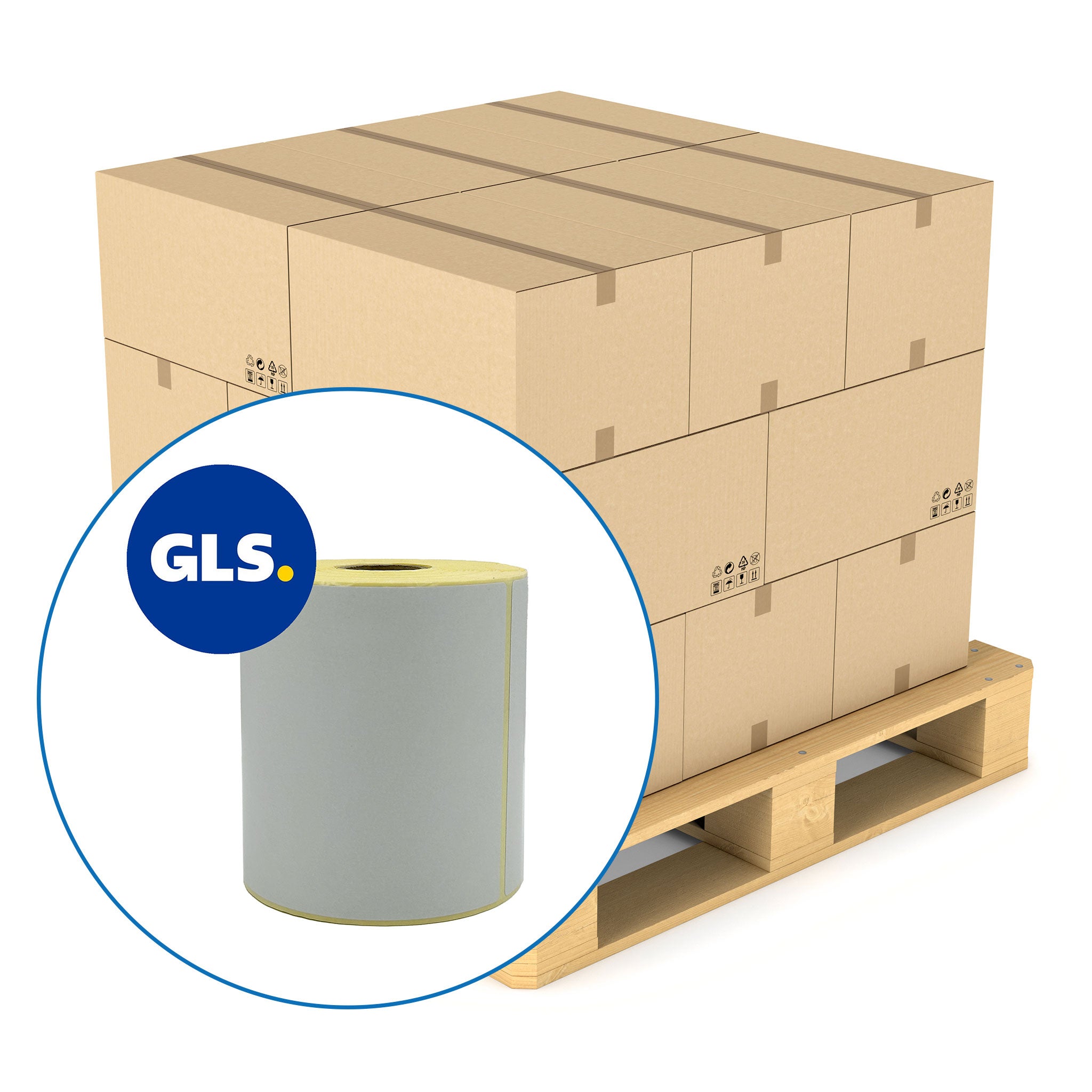 GLS 4" x 6" Zebra Compatible Shipping Labels. 102 x 152mm - 300 per roll