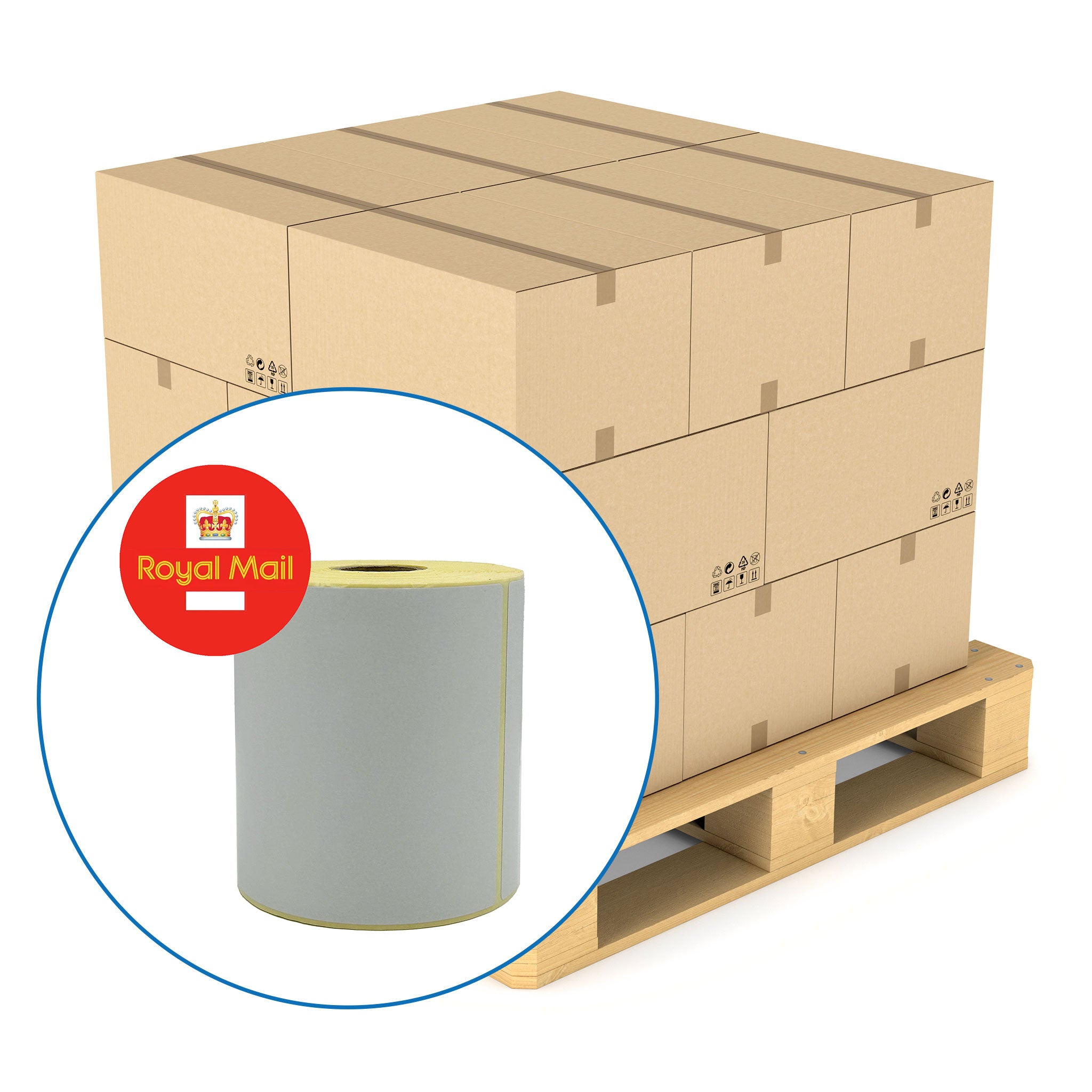 Royal Mail 4" x 6" Zebra Compatible Shipping Labels. 102 x 152mm - 300 per roll