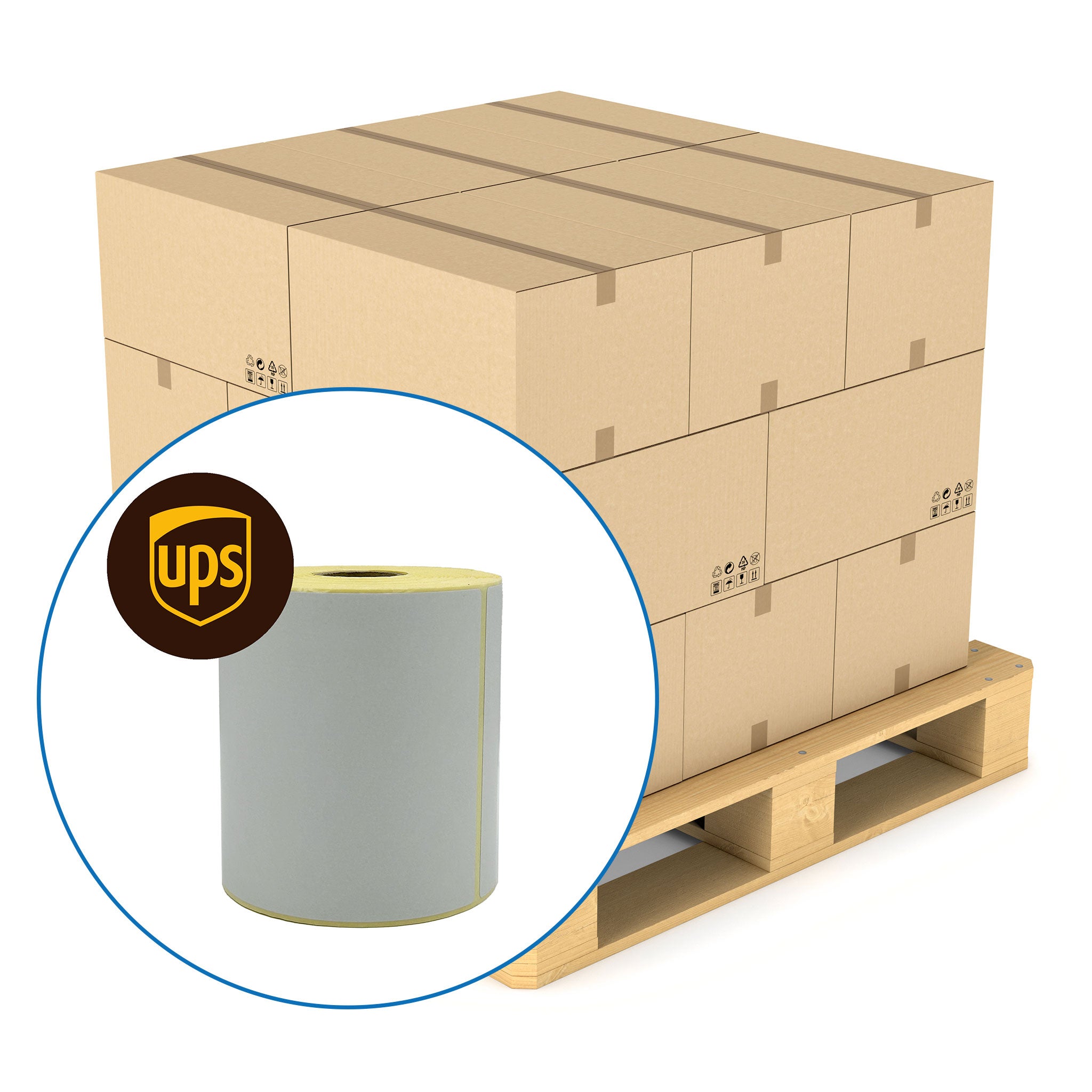 UPS 4" x 6" Zebra Compatible Shipping Labels. 102 x 152mm - 300 per roll