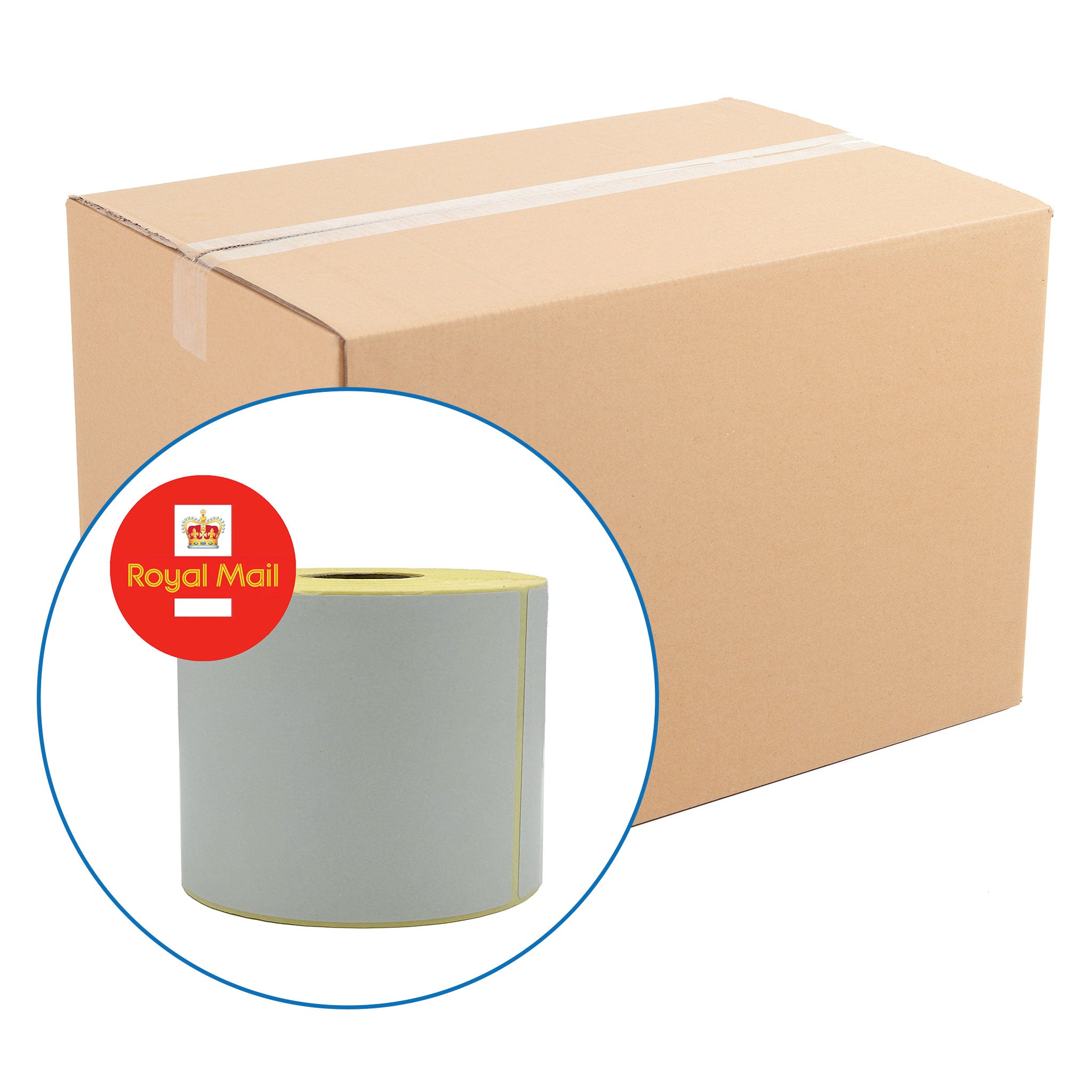 Royal Mail 4" x 6" Zebra Top Coated Compatible Shipping Labels. 102 x 152mm - 900 per roll