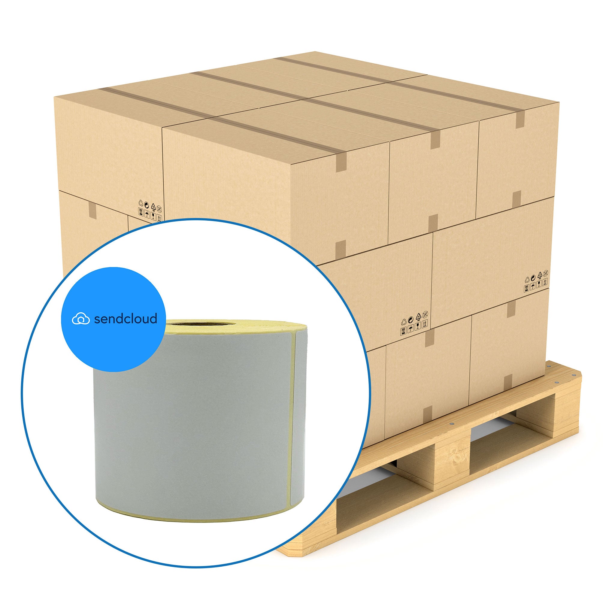 Send Cloud 4" x 6" Zebra Top Coated Compatible Shipping Labels. 102 x 152mm - 900 per roll