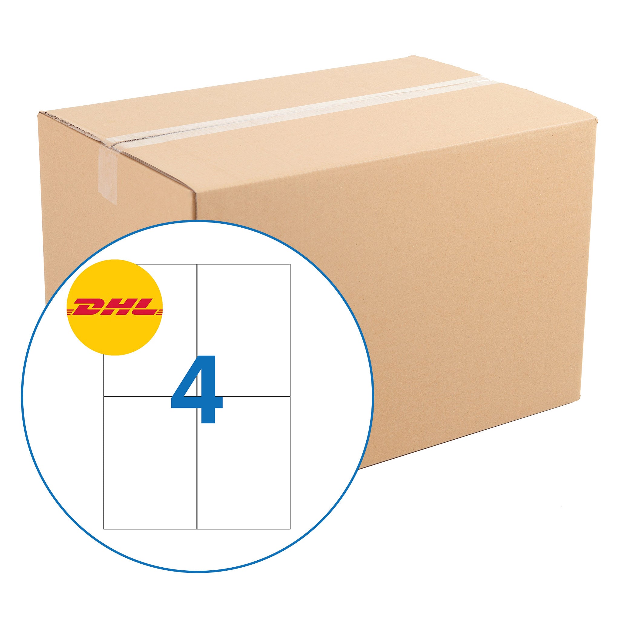 DHL A4 Sheet 4 up Shipping Labels - 105mm x 149mm