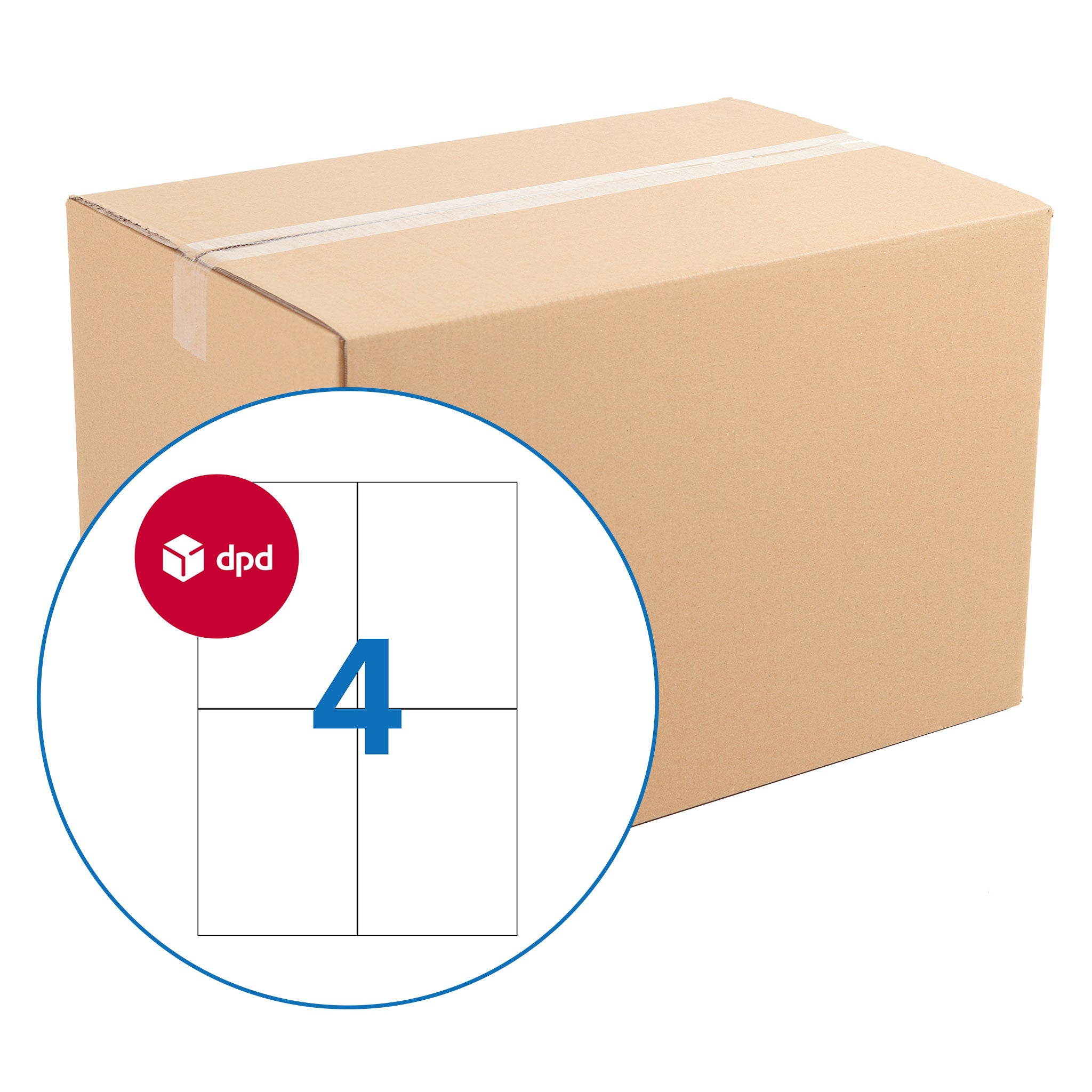 DPD A4 Sheet 4 up Shipping Labels - 105mm x 149mm