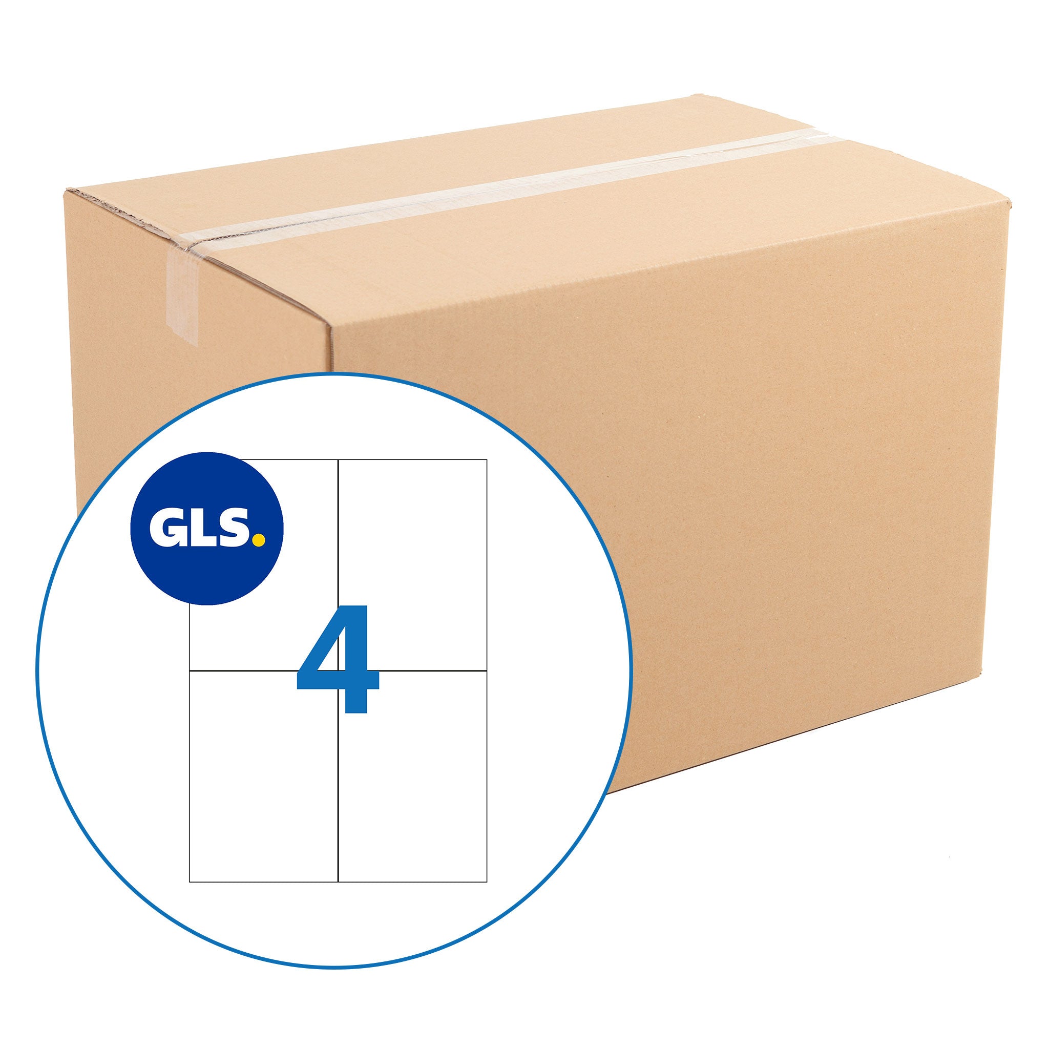 GLS A4 Sheet 4 up Shipping Labels - 105mm x 149mm