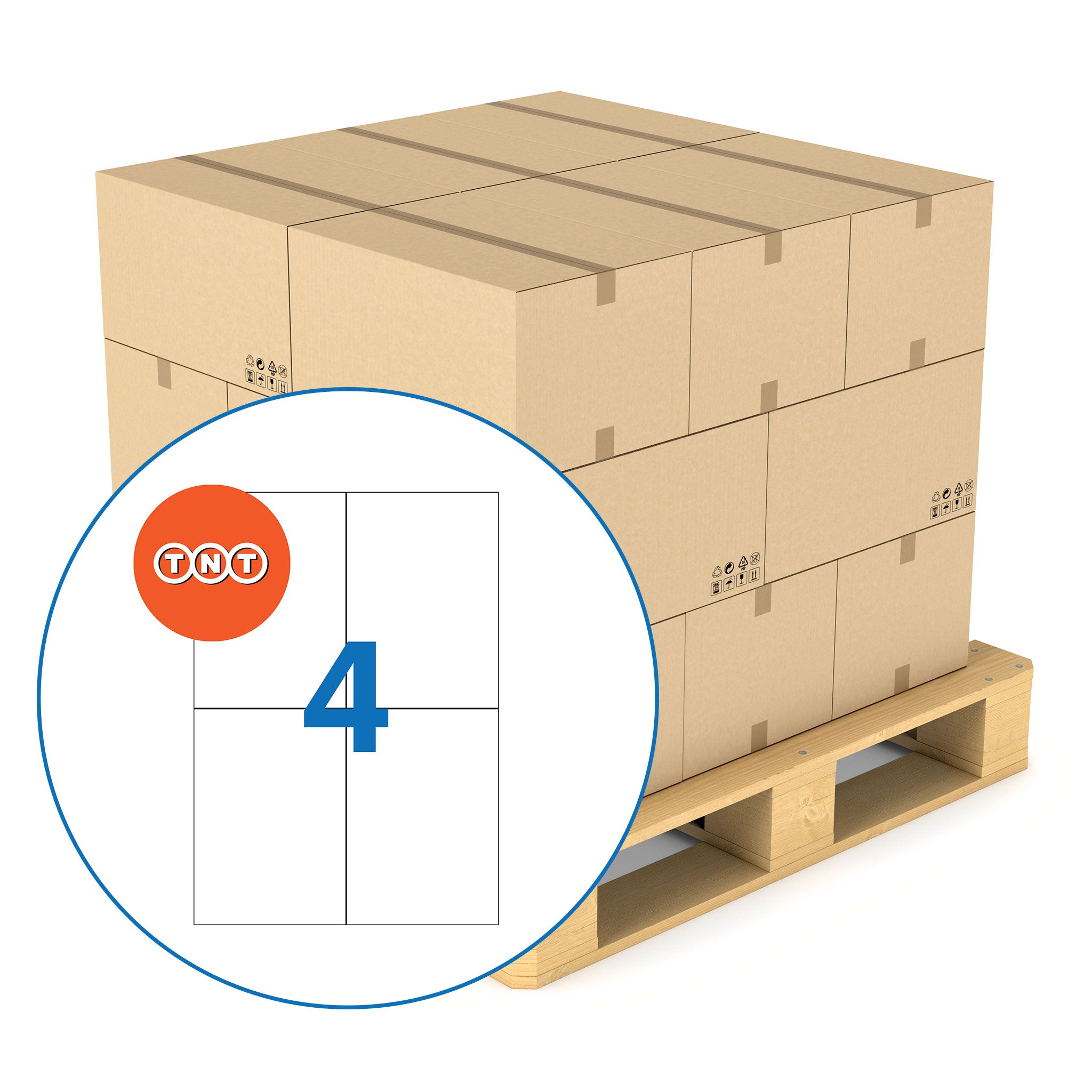 TNT A4 Sheet 4 up Shipping Labels - 105mm x 149mm